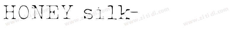 HONEY silk字体转换
